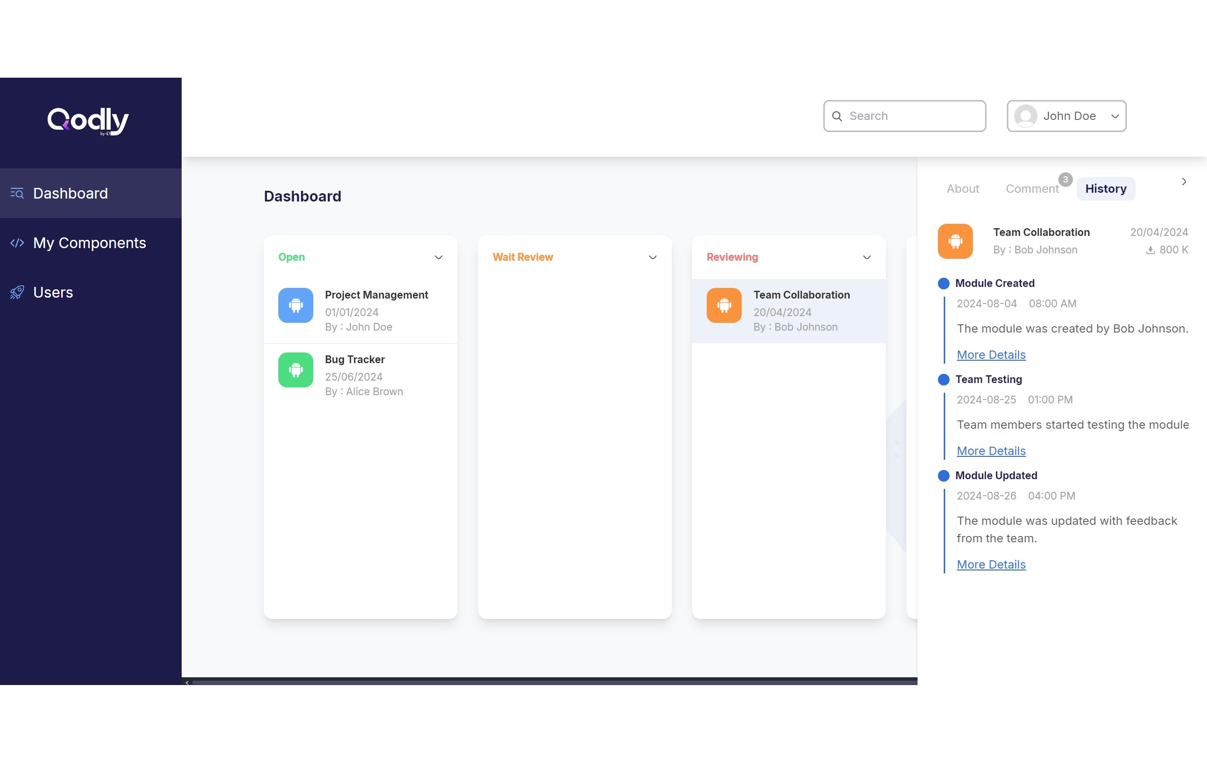Site de marché pour Qodly